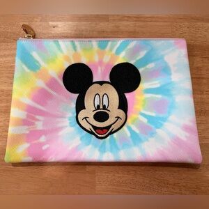 Stoney Clover Lane Tie Dye Flat Pouch with Mickey Patch